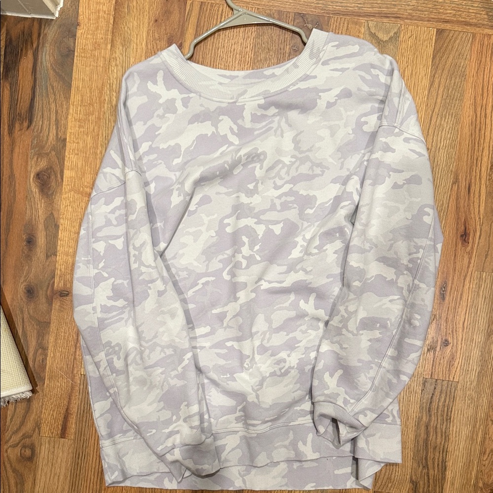 Lululemon Athletica Light Gray Camo Sweatshirt